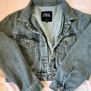 Zara Women's Gray Denim Jacket